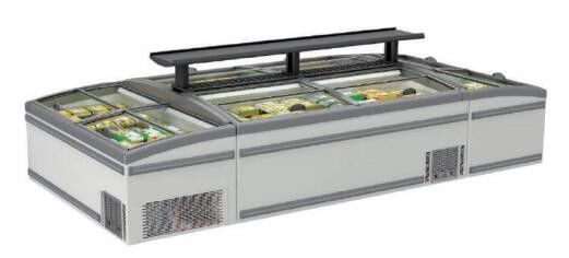 Στατική ψύξη ψυκτήρων 500L-1000L νησιών υπεραγορών γυαλιού τοπ