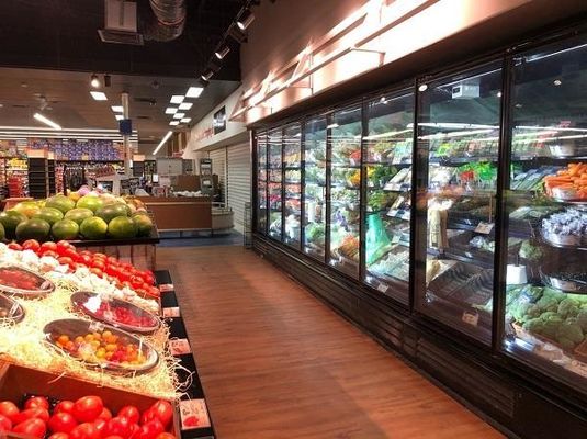 4/5/6 πορτών εμπορικό γυαλιού πορτών ψυκτήρων γυαλιού υψηλό σημείο υπεραγορών πορτών πιό δροσερό