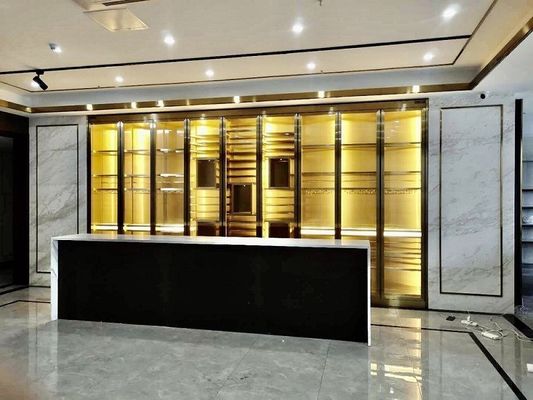 Γραφείο κρασιού συνήθειας πορτών γυαλιού κελαριών κρασιού πλαισίων ανοξείδωτου