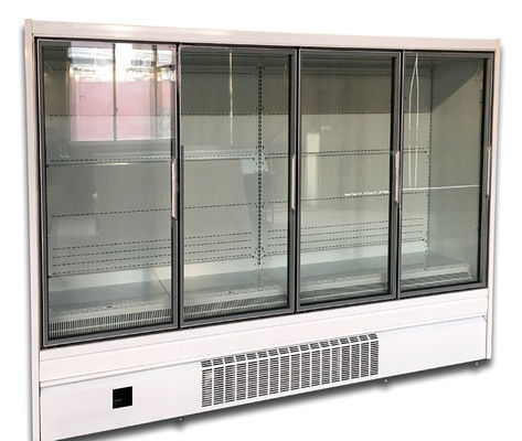 Όρθιο δοχείο ψύξης Multideck πορτών γυαλιού με το βούλωμα 4 πορτών στον τύπο uc-4D