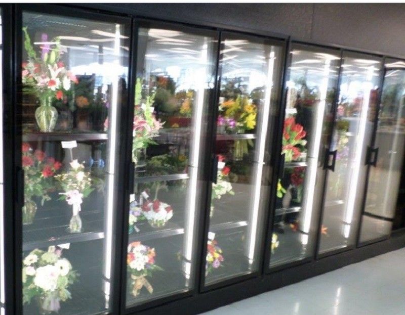 Floral περίπατος επίδειξης στον περίπατο δοχείων ψύξης στο χρωματισμένο δοχείο ψύξης χάλυβα πορτών γυαλιού