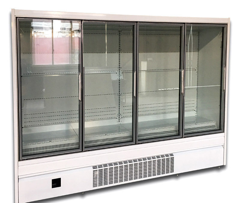 Όρθιο δοχείο ψύξης Multideck πορτών γυαλιού με το βούλωμα 4 πορτών στον τύπο uc-4D