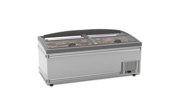 R290/R404A στατική ψύξη 600L πορτών γυαλιού ολίσθησης θωρακικών ψυκτήρων υπεραγορών